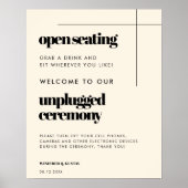 Eenvoudige elegante open zitting Unplugged ceremon Poster (Voorkant)