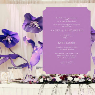 Eenvoudige & Elegante Orchidee Beide Ouders Trouwe Kaart