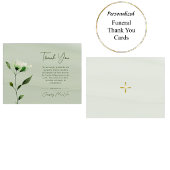 Eenvoudige, elegante orthodoxe Christelijke begraf Bedankkaart
