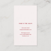 Eenvoudige elegante oude witte kersen rode schoonh afsprakenkaartje (Achterkant)