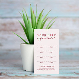 Eenvoudige elegante oude witte kersen rode schoonh afsprakenkaartje