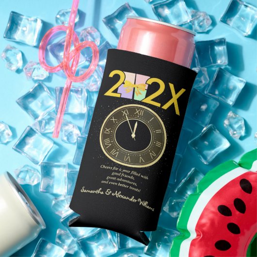 Eenvoudige elegante oudejaarsavond geschenkdoos bo seltzer blikjeskoeler (Insitu Zomer)