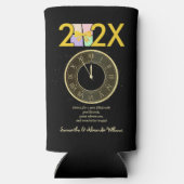 Eenvoudige elegante oudejaarsavond geschenkdoos bo seltzer blikjeskoeler (Achterkant)