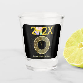 Eenvoudige elegante oudejaarsavond geschenkdoos bo shot glas