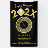 Eenvoudige elegante oudejaarsavond geschenkdoos Bo Spandoek (Verticaal)