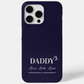 Eenvoudige elegante papa cubed typografie Kinderen Case-Mate iPhone Case (Achterkant)