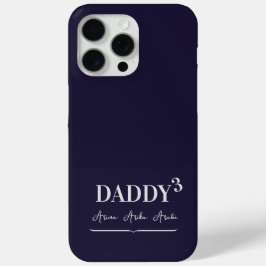 Eenvoudige elegante papa cubed typografie Kinderen iPhone 15 Pro Max Hoesje