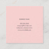 Eenvoudige elegante pastei voor goudhart vierkante visitekaartje (Achterkant)