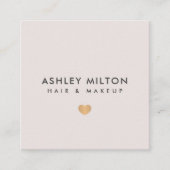 Eenvoudige elegante pastei voor goudhart vierkante visitekaartje (Voorkant)