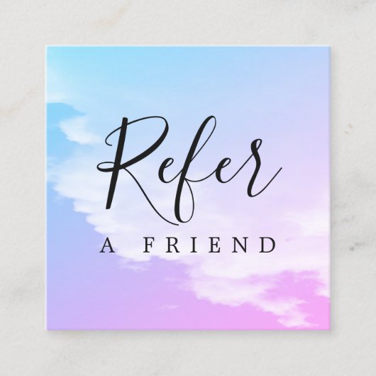 Eenvoudige elegante pastel kleurrijke schoonheid aanbevelingskaartje (Voorkant)