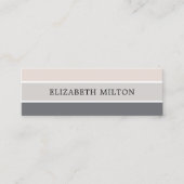 Eenvoudige Elegante Pastel Stripes Consultant Mini Visitekaartje (Voorkant)