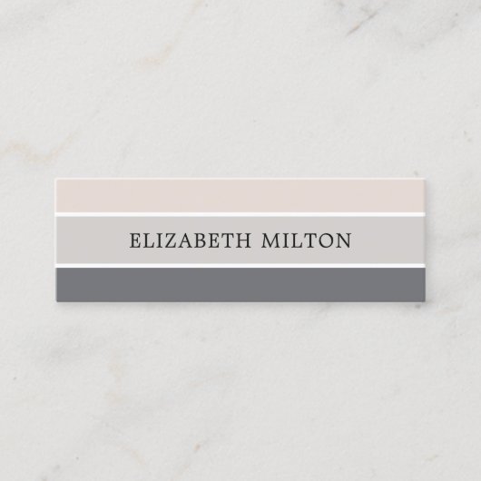 Eenvoudige Elegante Pastel Stripes Consultant Mini Visitekaartje (Voorkant)