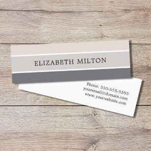 Eenvoudige Elegante Pastel Stripes Consultant Mini Visitekaartje