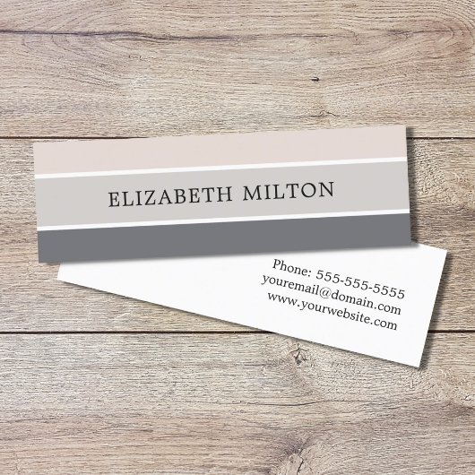 Eenvoudige Elegante Pastel Stripes Consultant Mini Visitekaartje