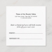 Eenvoudige Elegante Pastel Verwijzing Kaart (Achterkant)