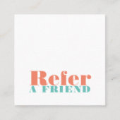 Eenvoudige Elegante Pastel Verwijzing Kaart (Voorkant)