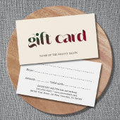 Eenvoudige elegante pastelsalon visitekaartje