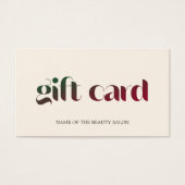 Eenvoudige elegante pastelsalon visitekaartje (Voorkant)