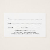 Eenvoudige elegante pastelsalon visitekaartje (Achterkant)