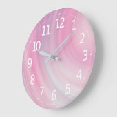 Eenvoudige elegante peach roze golven | Wandklok (Hoek)