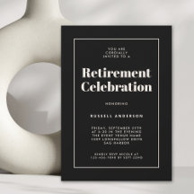 Eenvoudige Elegante Pensioen Partij Zwart