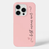 Eenvoudige elegante perzik roze chique beste mam o Case-Mate iPhone case (Achterkant)