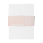 Eenvoudige elegante perzikroze bruinktbruiloft uitnodigingen wikkel (Achterkant Voorbeeld)