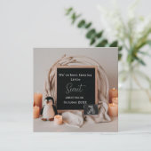 Eenvoudige & Elegante pinguïn zwangerschapsaankond Kaart (Staand voorkant)