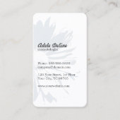 Eenvoudige Elegante Plain Floral Cosmetologist Visitekaartje (Voorkant)