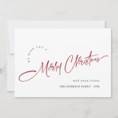 Eenvoudige Elegante Prettig Kerst Groet Feestdagenkaart (Voorkant)