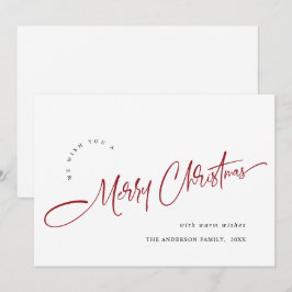 Eenvoudige Elegante Prettig Kerstfeest Groet Feestdagenkaart