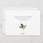 Eenvoudige Elegante Prettig Kerstfeest Groet Feestdagenkaart (Achterkant)