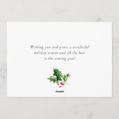 Eenvoudige Elegante Prettig Kerstfeest Groet Feestdagenkaart (Achterkant)