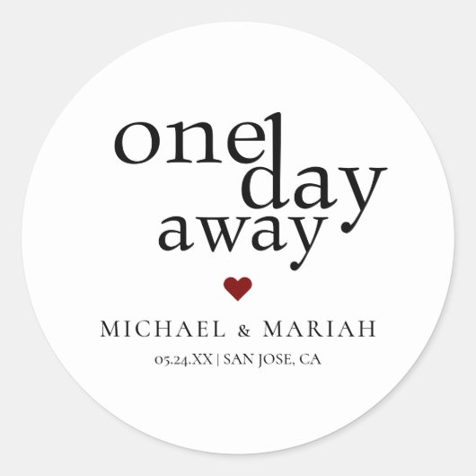 Eenvoudige Elegante Proefbruiloft Dinner Ronde Sticker (Voorkant)