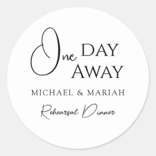 Eenvoudige Elegante Proefhuwelijksdiner Een Dag Ve Ronde Sticker