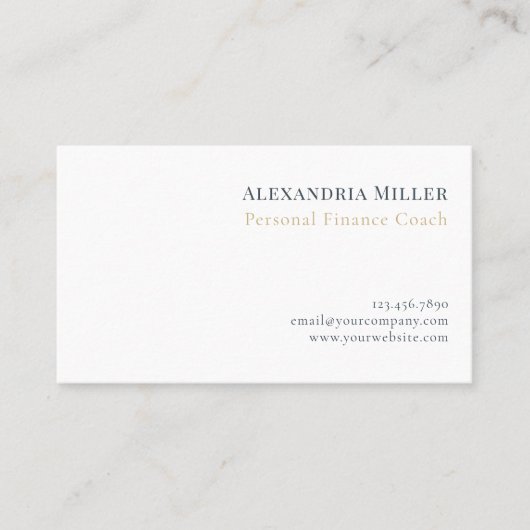 Eenvoudige elegante professional visitekaartje (Voorkant)