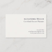 Eenvoudige elegante professional visitekaartje (Voorkant)