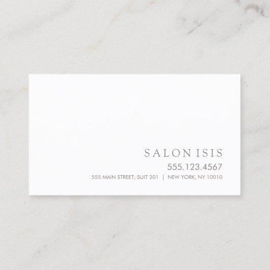 Eenvoudige Elegante Professionele Afspraakherinner Afsprakenkaartje (Achterkant)