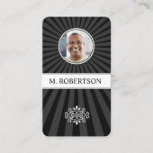 Eenvoudige Elegante Professionele Foto QR Code Visitekaartje (Voorkant)