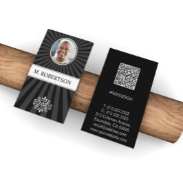 Eenvoudige Elegante Professionele Foto QR Code Visitekaartje