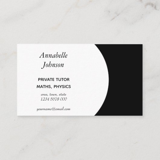 eenvoudige elegante professionele foto visitekaartje (Achterkant)