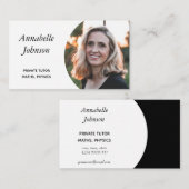 eenvoudige elegante professionele foto visitekaartje (Voorkant / Achterkant)