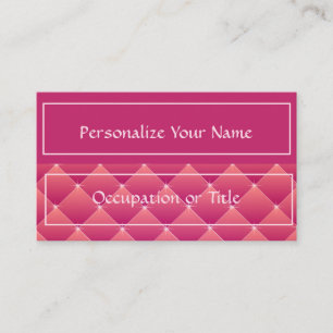 Eenvoudige elegante professionele roze buikdiamant visitekaartje
