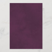 Eenvoudige Elegante Pruim & Marineblauw op Witte H Menu (Achterkant)