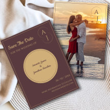 Eenvoudige Elegante Purple Gouden Foto sparen de d