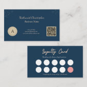 Eenvoudige elegante qr code business logo loyalty  visitekaartje (Voorkant / Achterkant)