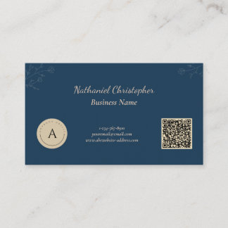 Eenvoudige elegante qr code business logo loyalty  visitekaartje