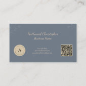 Eenvoudige elegante qr code business logo loyalty visitekaartje (Voorkant)