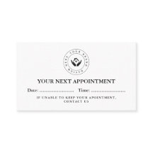 Eenvoudige Elegante QR-code en Logo Afspraakkaart