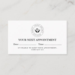 Eenvoudige Elegante QR-code en Logo Afspraakkaart Afsprakenkaartje